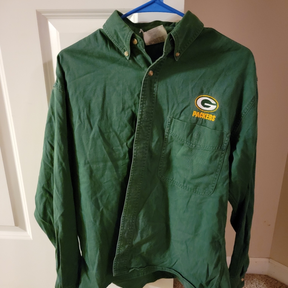Vintage Green Bay Packers Denim Shirt